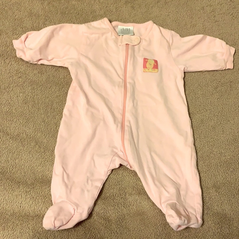 Pink newborn pajamas up to 7lb